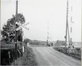 Järnvägsövergång vid Gryby på linjen mellan Eslöv och Hurva.