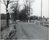 Järnvägsövergång vid Östra Strö på linjen mellan Skarhult och Hurva.