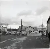 Järnvägsövergång vid Lövestad station.