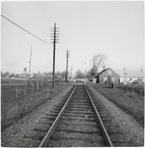 Järnvägsövergång vid Lövestad Kungsgård.