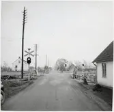 Järnvägsövergång vid Lövestadby.