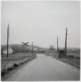 Järnvägsövergång på sträckan mellan Vitaby och S:t Olof.