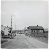 Järnvägsövergång vid bangården på S:t Olof station, på sträckan mellan Vitaby och Gyllebo.