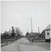 Järnvägsövergång vid bangården på S:t Olof station, på sträckan mellan Vitaby och Gyllebo.