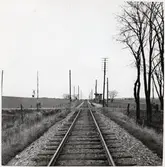 Järnvägsövergång vid Virrestad hållplats.