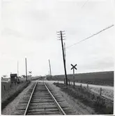 Södra järnvägsövergången vid Blästorp, på sträckan mellan Hammenhög och Borrby.