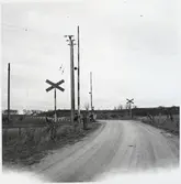 Järnvägsövergång vid Knappsdala, på sträckan mellan Hedvigsdal och Köpingebro.