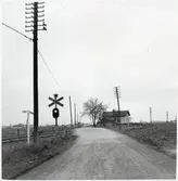 Järnvägsövergång vid Önsvala, på sträckan mellan Djurslöv och Staffanstorp.