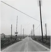 Järnvägsövergång vid Dalby, på sträckan mellan Kyrkheddinge och Björnstorp.