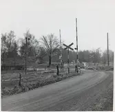 Järnvägsövergång vid Stenkrossvägen, på sträckan mellan Dalby och Veberöd.