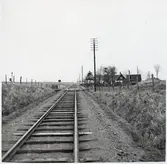 Järnvägsövergång vid Björkhaga, på sträckan mellan Lunnarp och Smedstorp.