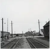 Järnvägsövergång vid Östra Tommarp station.