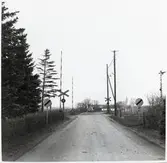 Järnvägsövergång vid Gladsaxvägen i Tommarp, på sträckan mellan Gärsnäs och Järrestad.