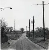 Järnvägsövergång vid infarten Järrestad station, på sträckan mellan Östra Tommarp och Simrishamn.