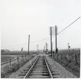 Järnvägsövergång vid Simrisvägen utanför Simrishamn, på sträckan mellan Järrestad och Simrishamn.