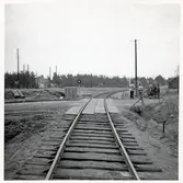 Järnvägsövergång vid Everöd, på sträckan mellan Gringelstad och Everöd.