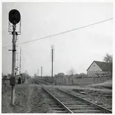 Järnvägsövergång vid Olseröd, på sträckan mellan Degeberga och Brösarp.