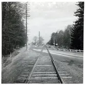 Järnvägsövergång vid Brostorp, på sträckan mellan Olseröd och Brösarp.