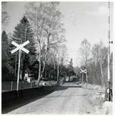 Järnvägsövergång vid Glimminge, på sträckan mellan Hästveda och Broby.