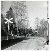 Järnvägsövergång vid Glimminge, på sträckan mellan Hästveda och Broby.