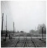 Järnvägsövergång vid Färlöv, på sträckan mellan Hanaskog och Vinnö.