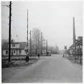 Järnvägsövergång vid Färlöv, på sträckan mellan Hanaskog och Vinnö.