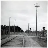 Järnvägsövergång vid Horna, på sträckan mellan Rinkaby och Åhus.