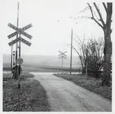 Järnvägsövergång vid Osbyholm, på sträckan mellan Eslöv och Långebro.