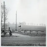 Järnvägsövergång vid Snogeröd, på sträckan mellan Eslöv och Långebro.