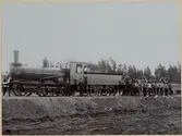 Enköping Heby Runhällen Järnväg under byggnad 1905. EHRJ 2. SWB 62. Enköping 1905