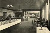 Tillberga station 1907-1926. Interiör järnvägsrestauranten.