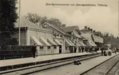 Tillberga station 1907-1926. Järnvägsrestauranten och järnvägsstation.