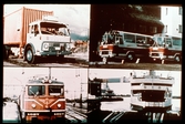 Lastbil SJ transport, bussar, Ellok SJ Rc 1057 och tågfärja.