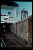 Godsvagn vid tågfärja.