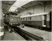 Trafikaktiebolaget Grängesberg - Oxelösunds Järnvägar, TGOJ Ub 501 vid underhåll på verkstaden i Eskilstuna.