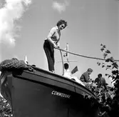 Engelsk båt i Örebro.
5 augusti 1958.