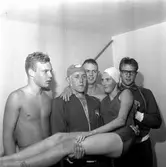 Västergötland-Närke i simning.
16 september 1958.