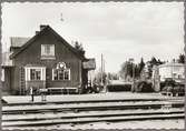Resande på stationen i Jokkmokk.