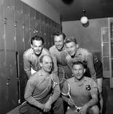 Badminton hos brandkåren.
21 november 1958.