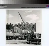 Verkstad för träfartyg, norra och södra fasederna monterade