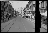 Spårväg ungefär vid Brommersgade ses Brunnsgade mot norr.