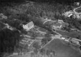 Flygfoto över Burseryds kyrka i Gislaveds kommun, Jönköpings län. Nr R 1808