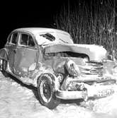 Krock mellan bil och rälsbuss i Mark. 
27 december 1958.