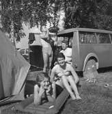 Diverse bilder, 1958.
Badplats, camping.