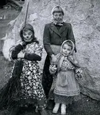 Framför källarmuren till gamla huset vid Vommedal Östergård 2:90 