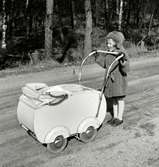 1953.
Annika Bjerrhede f. 1948.
I barnvagnen Staffan Bjerrhede f. 1953.