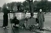 Tulebosjön 1936, vatten till bandybanan 
till match mot Streteredslag.