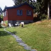 Hallen, Hallav. 7 1960-tal.
Sommarstuga byggd på 1940-talet som tillhörde Märta och Gustav Jinfäldt.