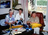 Röda korset, symöte 30/7 1996.
Hemma hos Majken Westberg, Streteredsvägen 3.
Fr.v.:
Gunnel Tavson
Inga Brandin
Majken Westberg