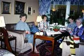 Röda korset, symöte 1996.
Hemma hos Gunnel Tavson, Radhusvägen.
Fr.v.:
Majken Westberg
Iréne Karlsson
Inga Brandin
Gunnel Tavson